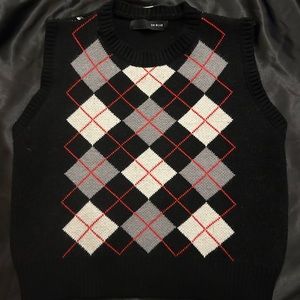 max & gino’s plaid sweater vest unworn